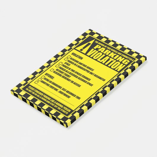 Funny Civilian Parking Ticket Post-it® Notes (Schuin)