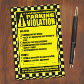 Funny Civilian Parking Ticket Post-it® Notes