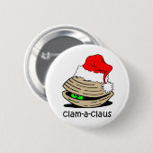 Funny clam Kerstmis Ronde Button 5,7 Cm (Voorkant /achterkant)