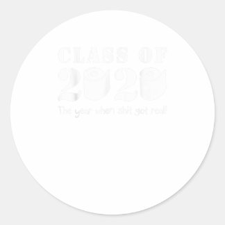 Funny Class of 2020 TShirt Ronde Sticker