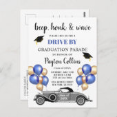 Funny Class of 2023 DRIVE BY Graduation Party Briefkaart (Voorkant / Achterkant)