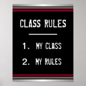 Funny Class Rules Poster (Voorkant)