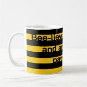 Funny Classic Bumble Bee Stripes Striped Pattern Koffiemok (Links)