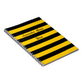 Funny Classic Bumble Bee Stripes Striped Pattern Notitieboek (Rechterzijde)