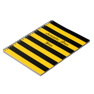 Funny Classic Bumble Bee Stripes Striped Pattern Notitieboek