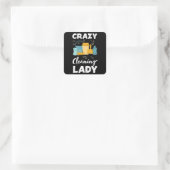Funny Cleaner Housekeeper Gift Vierkante Sticker (Tas)