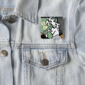 FUNNY CLERICAL UNICORN SQUARE PIN-TERUG BUTTON (In situ)