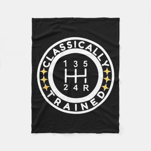 Funny Clically Trained Manual Car Driving Humor  Fleece Deken (Voorkant)