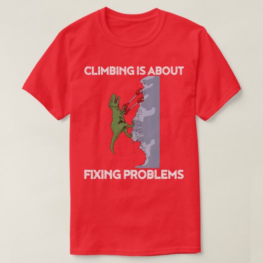 Funny climate rex Rock cliber Dinosaur T-shirt (Design voorkant)