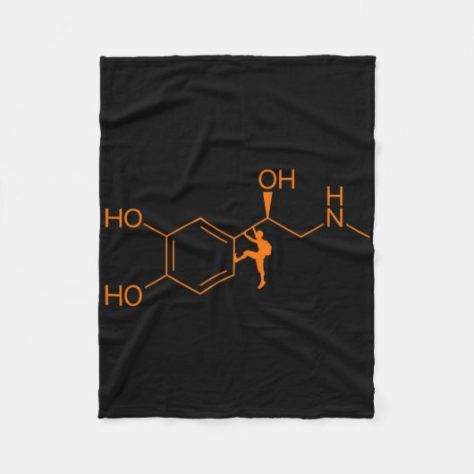 Funny Climbing Adrenaline Formula, Rock Climber  Fleece Deken (Voorkant)