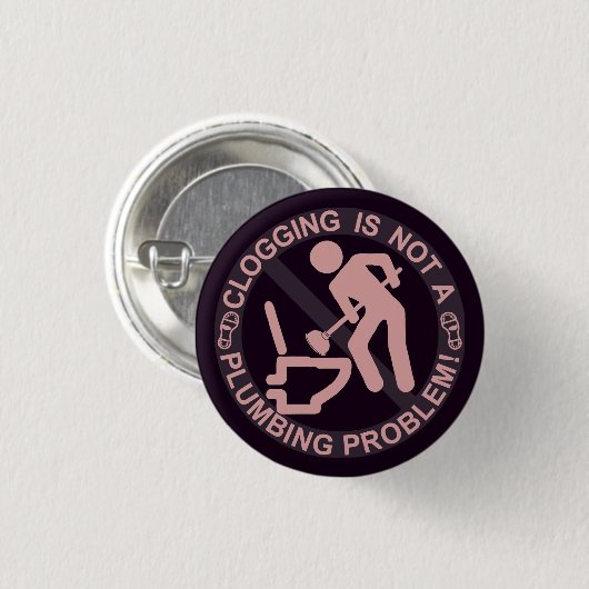 Funny Clogger Clogging Ronde Button 3,2 Cm (Voorkant /achterkant)