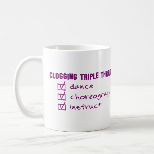 Funny Clogging Triple Threat Clog Dancers Koffiemok (Links)