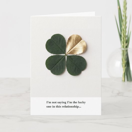 Funny Clover Relationship Card – Luxury Kaart (Voorkant)
