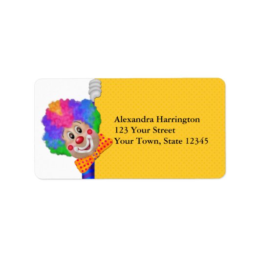 Funny Clown Etiket (Voorkant)