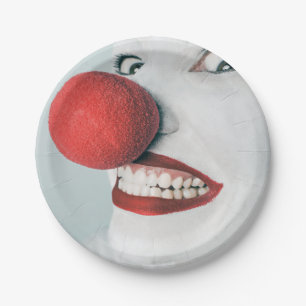 Funny Clown Face Birthday Papieren Bordje