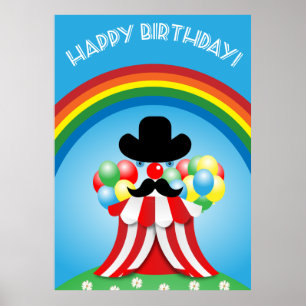 Funny clown poster