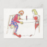 Funny Clown Trump Cartoon Love Romance Humor Art