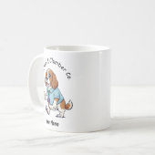 Funny Clumber Spaniel Dog  Business Suit Coffee  Koffiemok (Voorkant links)