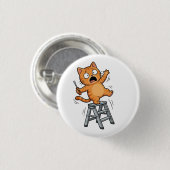 Funny Clumsy Cat Button (Voorkant /achterkant)