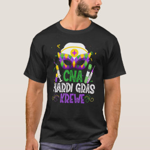 Funny Cna Krewe Nurse Nursing Mask Mardi Gras Carn T-shirt