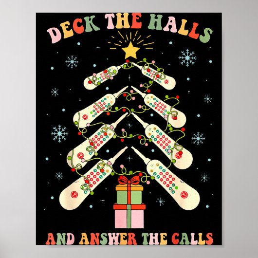 Funny Cna Nurse Christmas Medical Xmas Trees Nursi Poster (Voorkant)