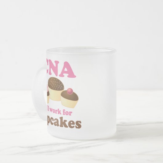 Funny CNA of Certified Nursing Assistant Matglas Koffiemok (Voorkant links)