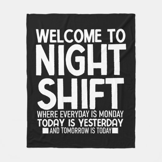 Funny CNA Shirt Funny Night Shift Shirt Fleece Deken (Voorkant)