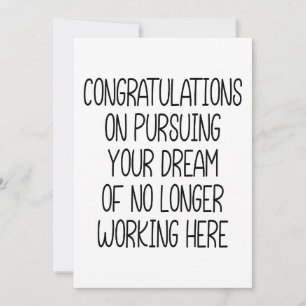 Funny Co-Worker Gefeliciteerd met het nastreven va Feestdagenkaart