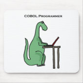 Funny COBOL Programmer Dinosaur Muismat (Voorkant)
