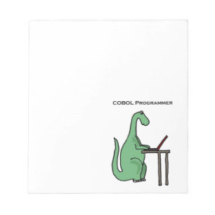 Funny COBOL Programmer Dinosaur Notitieblok