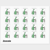 Funny COBOL Programmer Dinosaur Vierkante Sticker (Vel)