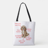 Funny Cockapoo Anatomy - Unique Valentine Gift Draagtas (Achterkant)