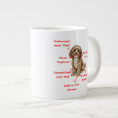 Funny Cockapoo Anatomy - Unique Valentine Gift Extra Grote Beker (Voorkant rechts)