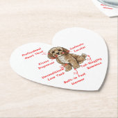 Funny Cockapoo Anatomy - Unique Valentine Gift Kartonnen Onderzetters (Gekanteld)