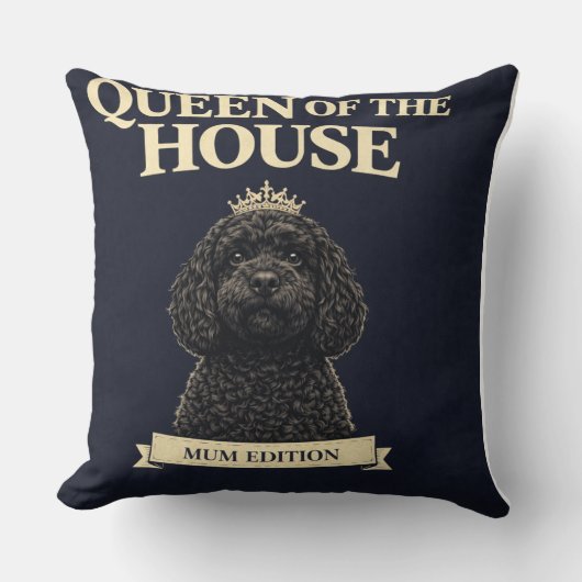 Funny Cockapoo Mum Gift | Queen Of The House Kussen (Voorkant)