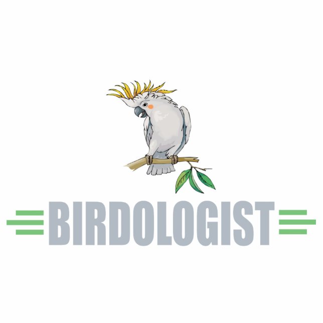 Funny Cockatiel Staand Fotobeeldje (Voorkant)