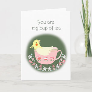 Funny Cockatiel Valetine's Day Anniversary Love Kaart