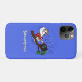 Funny cockatoo speelt rockgitaar cartoon Case-Mate iPhone case (Achterkant (horizontaal))
