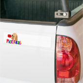 Funny Cocker Spaniel met Pickleball Paddle Bumpersticker (Op Truck)