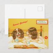 Funny Cocker Spaniels in Bed Holiday copy Briefkaart (Voorkant / Achterkant)