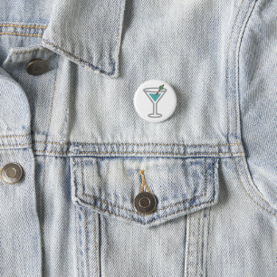 Funny Cocktail Martini Emoji Ronde Button 3,2 Cm