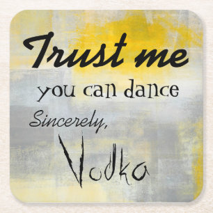 Funny Cocktail Paper-Onderzetters Vierkante Kartonnen Onderzetter