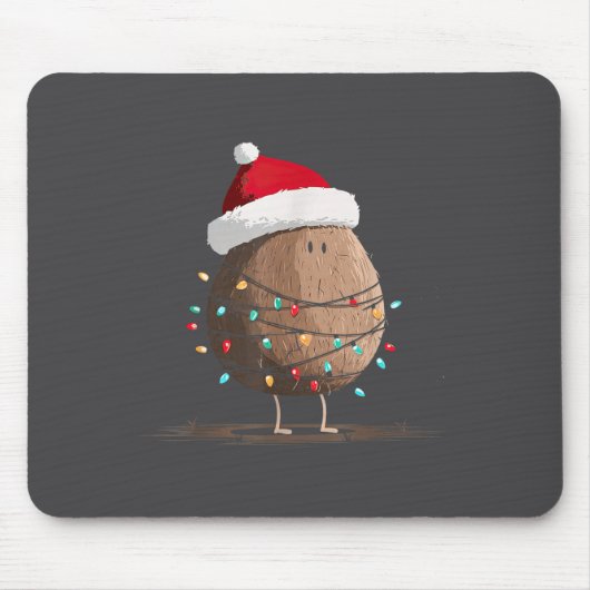 Funny Coconut Christmas Graphics Lights Lover  Muismat (Voorkant)