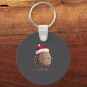 Funny Coconut Christmas Graphics Lights Lover Sleutelhanger (Voorkant)