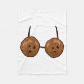 Funny Coconut Summer Coconuts Bra Funny Halloween  Fleece Deken (Voorkant)