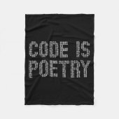 Funny Code Is Etry Saying Quote Programer Gift  Fleece Deken (Voorkant)