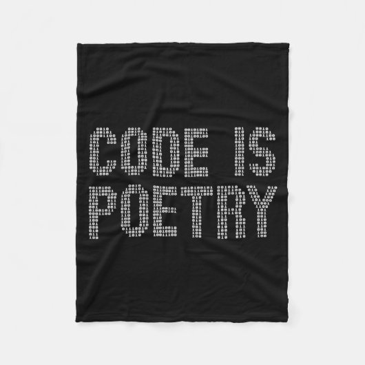 Funny Code Is Etry Saying Quote Programer Gift Fleece Deken (Voorkant)