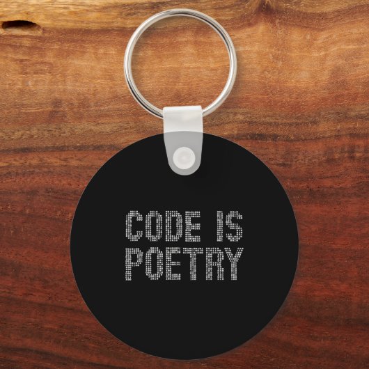 Funny Code Is Etry Saying Quote Programer Gift Sleutelhanger (Voorkant)