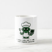 Funny Coder Mug — I Debug Code and I Cook Koffiemok (Center)