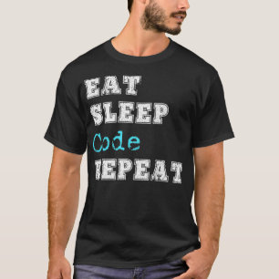 Funny Coding Code Eat Sleep Repo Coder Software T-shirt